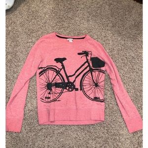 Pink Bicycle Sweater Size S